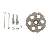 Giwnhvx 2 Set RC Car Part: 1 Set Metal Rear Drive Shaft Dogbone & 1 Pcs Metal Spur Gear