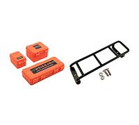 Giwnhvx 2 Set RC Car Part: 1 Set Plastic Rc Car Storage Box Decoration Tool & 1 Pcs Metal Straight Ladder Mini Stairs
