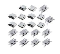 Giwnhvx 20 Pcs Type B Micro-USB 5 Pin Female Jack Socket Charger Mount Receptacle Connector, 10 Pcs 8X6X3Mm & 10 Pcs 11X7X2 Mm