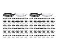 Giwnhvx 200 Pack Reusable Finger Size Gauge Measure Ring Sizer Plastic US Ring Measurement Tool White and Black