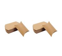 Giwnhvx 200 Pcs Kraft Paper Pillow Boxes, Candy Boxes with Twine, Christmas and Halloween Wedding Gift Packaging Boxes