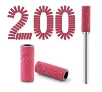 Giwnhvx 200 Pcs Nail Drill Bits Small Sanding Bands with 3.1mm Mandrel Bit, 180 Fine Grit Mini Sanding Bands Nail File