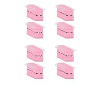 Giwnhvx 200 Pieces Eyelash Aftercare Bags Plastic Makeup Bags Toiletry Makeup Pouch Cosmetic Travel with Drawstring Pink,M