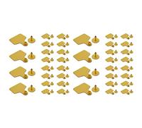 Giwnhvx 200Pcs Cow Cattle TPU Ear Tag Signs Without Words Ear Tags Typing Copper Earrings Farm Animal Identification Card
