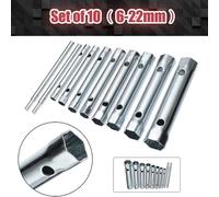 Giwnhvx 20Pcs 6-22mm Metric Tubular Box Wrench Set Tube Bar Spark-Plug Spanner Steel Double Ended for Automotive Plumb Repair