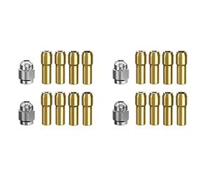 Giwnhvx 20Pcs Brass Collet for,Replacement 4485 Quick Change Rotary Drill Nut Tool Set 0.8/1.2/1.5/1.8/2.0/2.4/3.0/3.2mm