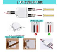 Giwnhvx 20Pcs Double-Wire Plug-in Connector, Pluggable 2 Pin 2 Way LED Wire Connectors, with Locking Buckle Fast Wire Connectors Easy to Use