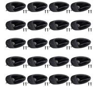 Giwnhvx 20X Black Boat Style 1/4inch Guitar Pickup Output Input Jack Plug Socket for Fd Strat Guitar