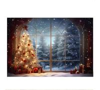 Giwnhvx 210X150cm Christmas Background Cloth Christmas Tree Snowflake Party Decoration Children Photography Background Cloth,D Easy Install Easy to Use