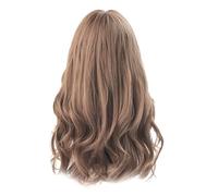 Giwnhvx 24 Inches 13x4 Short Wave Daily Synthetic Wigs for Black White Women Cosplay Natural Fiber Hair - Water Wavy Wig