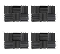 Giwnhvx 24 Pcs Acoustic Studio Absorption Foam Panel Broadband Sound Absorber Periodic Groove Structure