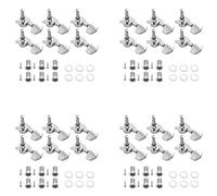 Giwnhvx 24 Pieces Silver Acoustic Guitar Machine Heads Knobs Guitar String Tuning Peg Tuner(12 for Left + 12 for Right)