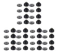 Giwnhvx 24 Set Speaker Stand Feet Foot Pad Aluminium Alloy Metal Spikes Cone Floor Foot Nail Black