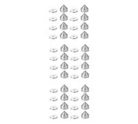 Giwnhvx 24 Set Speaker Stand Feet Foot Pad Aluminium Alloy Metal Spikes Cone Floor Foot Nail Silver