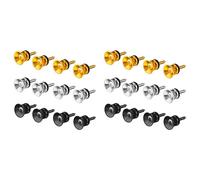 Giwnhvx 24Pcs Guitar Strap Locks Buttons Metal End Pins with Mounting Screws for Acoustic Classical Electric Guitar Bass Ukulele