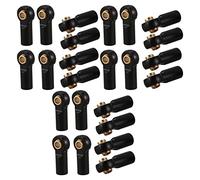 Giwnhvx 24Pcs M3 Ball Joint Link Bar Rod Seals Ball Head Tie Rod End for 1/10 RC Truck Car Truck Black