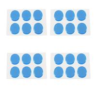 Giwnhvx 24Pcs Snare Drum Mute Pad Drum Damper Gel Pads Snare Drum Muffler Mute Transparent Percussion Instrument(Blue)
