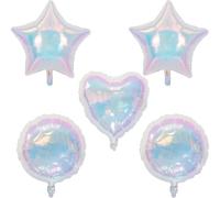Giwnhvx 24PCS Transparent Foil Balloon Star Heart Helium Air Globos for Kids Adult Birthday Wedding Baby Shower Decoration