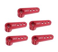 Giwnhvx 25T Aluminum Alloy RC Car Steering Servo Horn Arm for 1/10 1/8 RC Car Crawler Parts Red