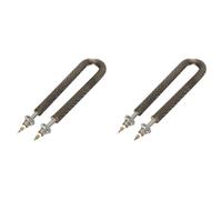 Giwnhvx 2pcs 35cm U Type Finned Electric Heat Tube Stainless Steel Fin Heating Elements Water Heater Oven Heating Pipe,1KW