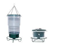 Giwnhvx 2Pcs Bird Feeder, Squirrel Proof Bird Feeders for Outside Hanging Metal Wild Bird Feeder Tube Bird Feeder