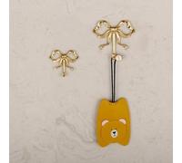 Giwnhvx 2PCS Decorative Bow Hanger Towel Hook Bow Shaped Hat Hooks Brass Bow Shaped Hat Hooks Hanging Towel Hook,Small