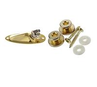 Giwnhvx 2Pcs Golden Strap Button with Mounting Screw for Guitar Mandolin & 1Pcs Boat Output Input Jack Plate Sockets