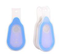 Giwnhvx 2Pcs LED Flashlight Clip on To Clothing LED Magnetic Lights Running Button Silicone Clip Lamp for Hiking Running Blue