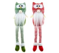 Giwnhvx 2PCS Owl Gnome Ornaments Knitted Owl Toys Huggable Soft for Cartoon Swedish Tomte for Bed