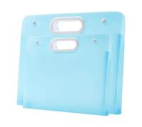 Giwnhvx 2Pcs Plastic Art Portfolio Folder Arts Storage Case for, Student Drawing Container, Kids Artworks Easy Install Easy to Use Blue