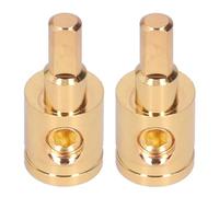 Giwnhvx 2PCS Power Wire Reducer Audio Amplifier Reducer 0GA Pure Copper Gold Plated Wire Reducer Terminal Connector for Car Audio Amplifier
