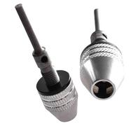 Giwnhvx 2Pcs Three-Jaw Chuck Set 0.3-3.4mm Round Handle Self-Centering Twist Drill Accessories Keyless Drill Chuck Mini Drill Chuck Electric Grinder Drill Clamp