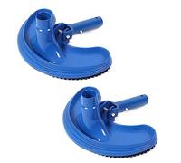 Giwnhvx 2Piece Brush Cleaner Pool Suction Head Brush Cleaner Half Moon Flexible Swimming Pool Cleaning Tool Blue