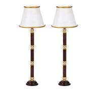 Giwnhvx 2X 1/12 Dollhouse Miniature LED Light Floor Lamp Battery Powered Switch Wireless Operated