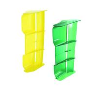 Giwnhvx 2x 1:8 RC Plastic Nylon Tail Wing for 1/8 Scale Nitro Electric Powered Off Road BuggyTruck Remote,Green & Yellow