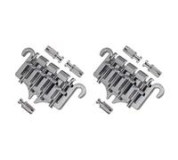 Giwnhvx 2X 3 Point 4 String Bridge Tailpiece Zinc Alloy Bridges with Saddle Replacement Parts for Style