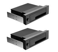 Giwnhvx 2X 5.25 Inch Internal Tray-Less Bay SATA III Hard Drive Backplane Enclosure Hot Swap Mobile Rack for 2.5/3.5 Inch HDD