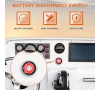 Giwnhvx 2X Battery Disconnect Switch 12-48V, Cut Shut Off Isolator Switch for Marine Boat RV ATV Car 100A