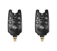 Giwnhvx 2X Carp Fishing Bite Alarm with Volume Sensitivity Control LED Indicator Fishing Electronic Alarm