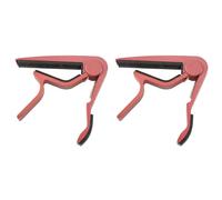 Giwnhvx 2X Clamp Key Trigger Capo for Acoustic Electric Classic Guitar (Pink)