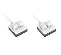Giwnhvx 2X Custom Mini Keyboard 2 Key RGB Macro OSU Keypad Programmable Mechanical Keyboard for Gaming Working, White Type B