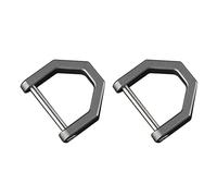 Giwnhvx 2X D-Type Multifunctional Mini Full Titanium Buckle Key Ring Car Buckle Outdoor Buckle Horseshoe Buckle-L