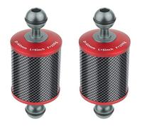 Giwnhvx 2X Dia 60mm Carbon Fiber Float Buoyancy Aquatic Arm 5 Inch for DSLR Camera Tray Underwater Diving Accessories, Red
