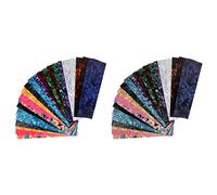 Giwnhvx 2X DIY Guitar Pick Punch Sheets Musicians Celluloid Guitar Pick Strips Three Thickness By 0.46/0.71/0.96cm Random Color