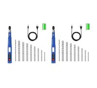 Giwnhvx 2X Electric Cordless USB Rechargeable Hand Drill Kit for Jewelry Making,Pin Vise Set for Resin Keychain Polymer Clay