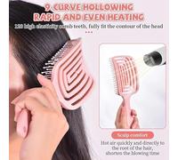 Giwnhvx 2X +Green Hairbrush Hair Scalp Massage Comb Wet Dry Curly Detangle Hair Brush Salon Hairdressing Styling Tools 23.5X8.5X2.6cm