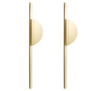 Giwnhvx 2X Kitchen Pulls Cabinet Pulls Handle Brushed Brass Wardrobe Handles Closet Handles -Gold Large