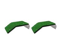 Giwnhvx 2X Lawn Turtle Basking Platform Turtle Resting Basking Platform, Simulation Grass Turtle Ramp for Turtle Tank, Reptile L
