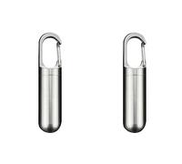 Giwnhvx 2X Mini Sealed Storage Pill Box Pill Container Storage Box Stainless Steel Waterproof Outdoor Kit (Small)