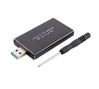 Giwnhvx 2X MSATA to USB USB 3.0 to MSATA SSD Enclosure USB3.0 to MSATA Case Hard Disk Adapter M2 SSD External HDD Box HDD Case